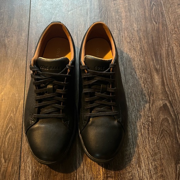 Cole Haan Men’s Black Leather Sneakers - Picture 6 of 7